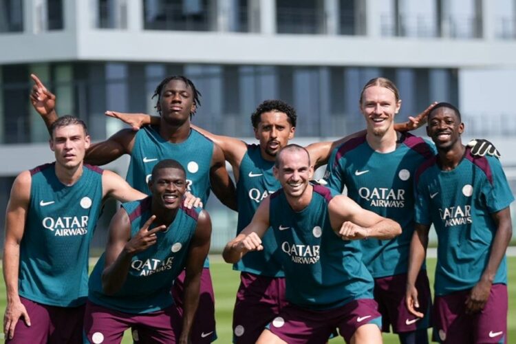 Les joueurs du Paris SG