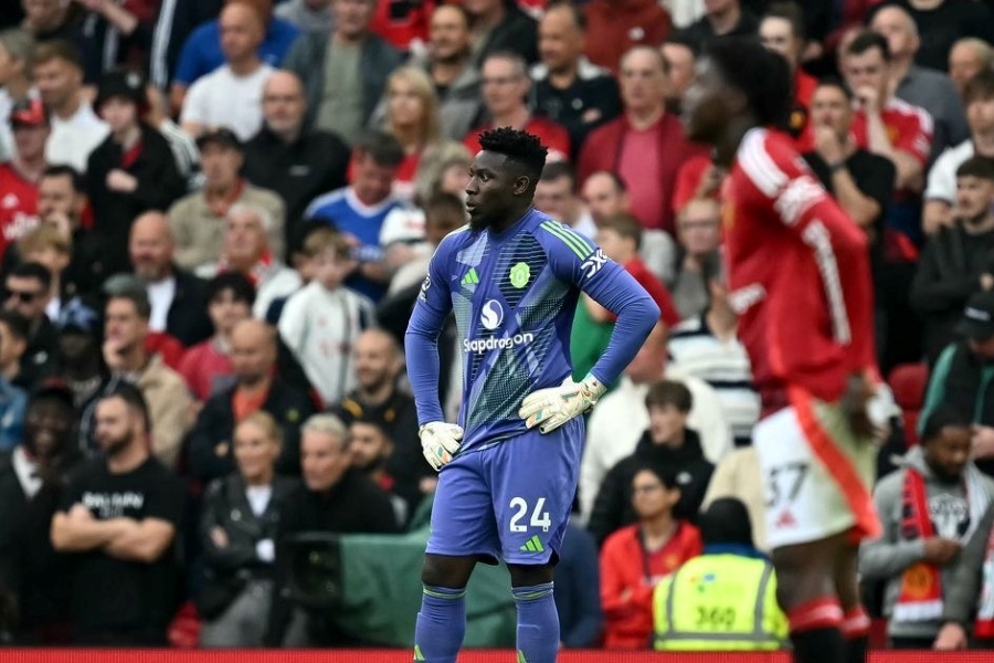 André Onana, le portier camerounais de Manchester United, a concédé trois but en match contre Liverpool