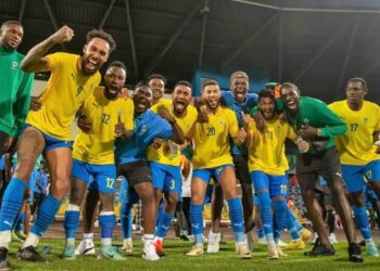 Les joueurs du Gabon
