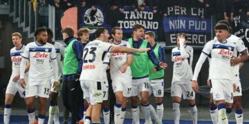 Les joueurs de l'Atalanta